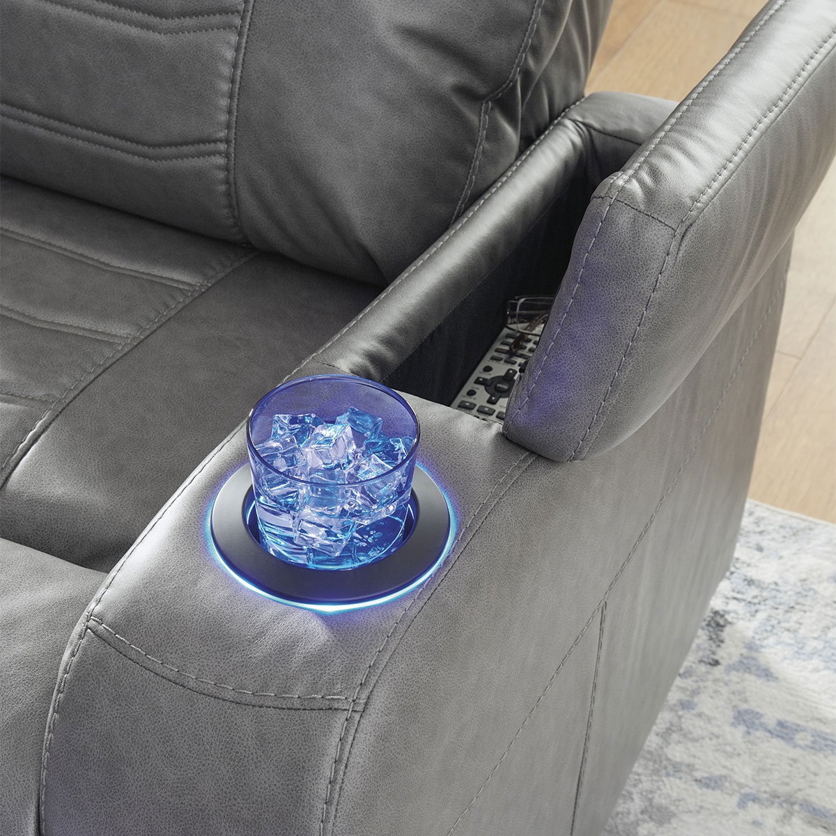 Picture of SCHOONER RECLINER W/POWER HEADREST IN SLATE