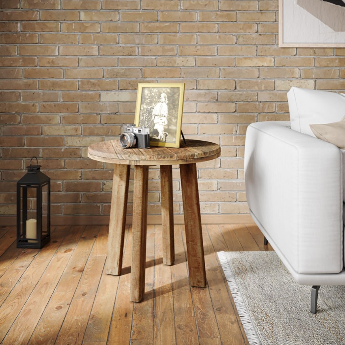 Picture of RECLAIMED ROUND END TABLE