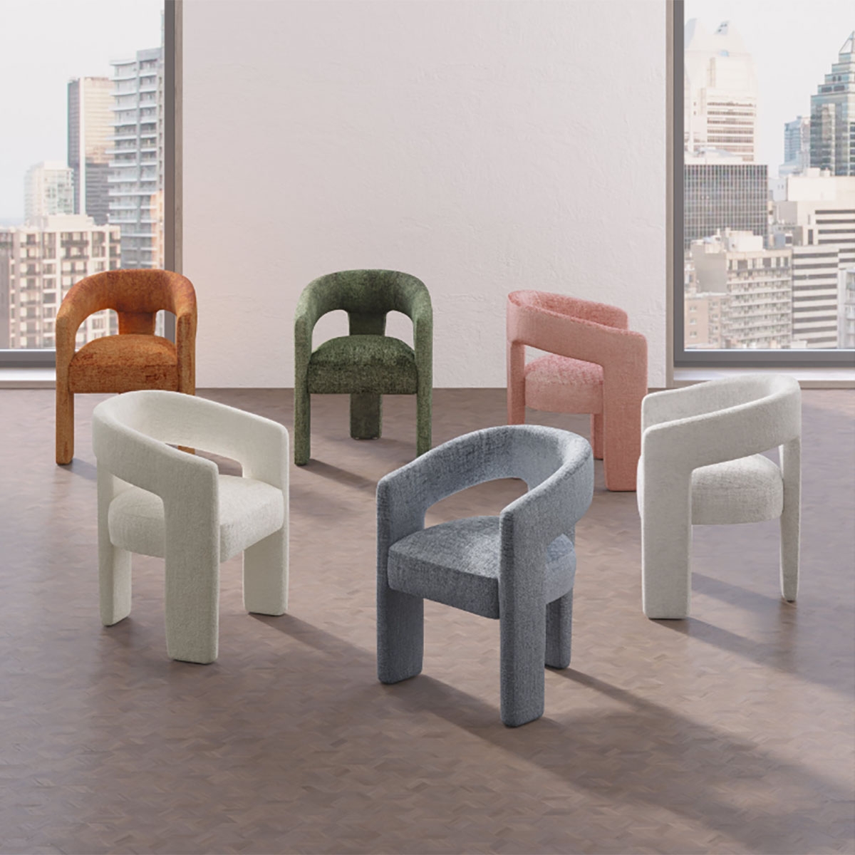 Picture of GWEN NATURAL UPHOLSTERED CHAIR