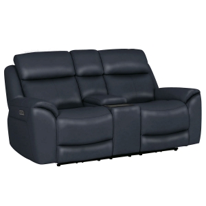 Picture of SEBASTIAN NAVY CONSOLE LOVE W/POWER HEADREST