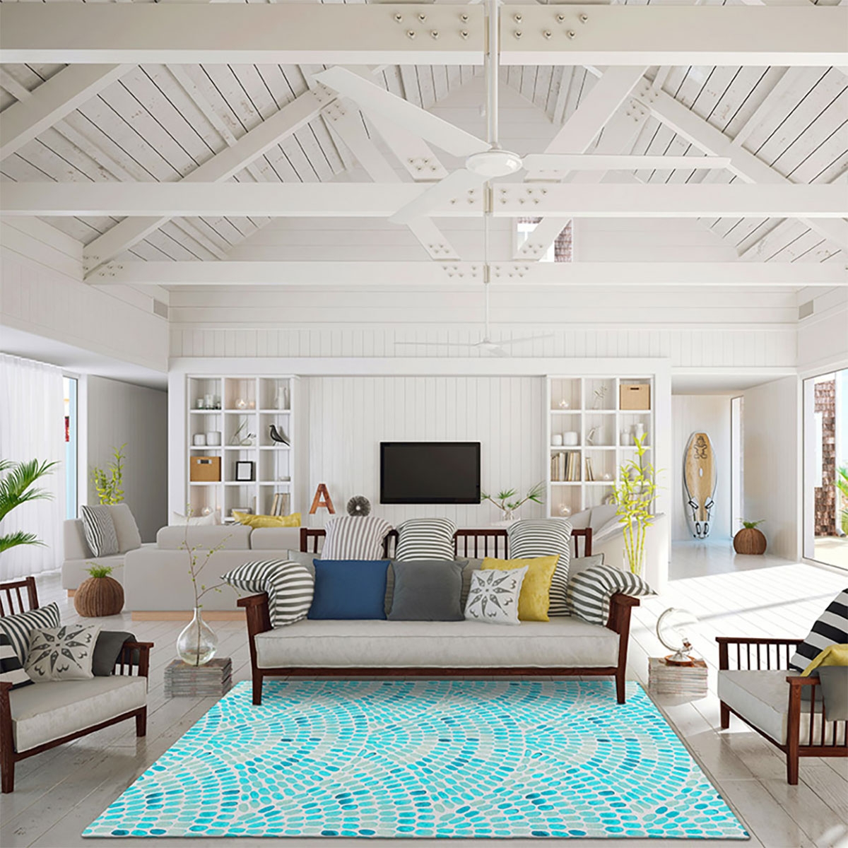 Picture of SEABREEZE 7 TEAL 8X10 RUG
