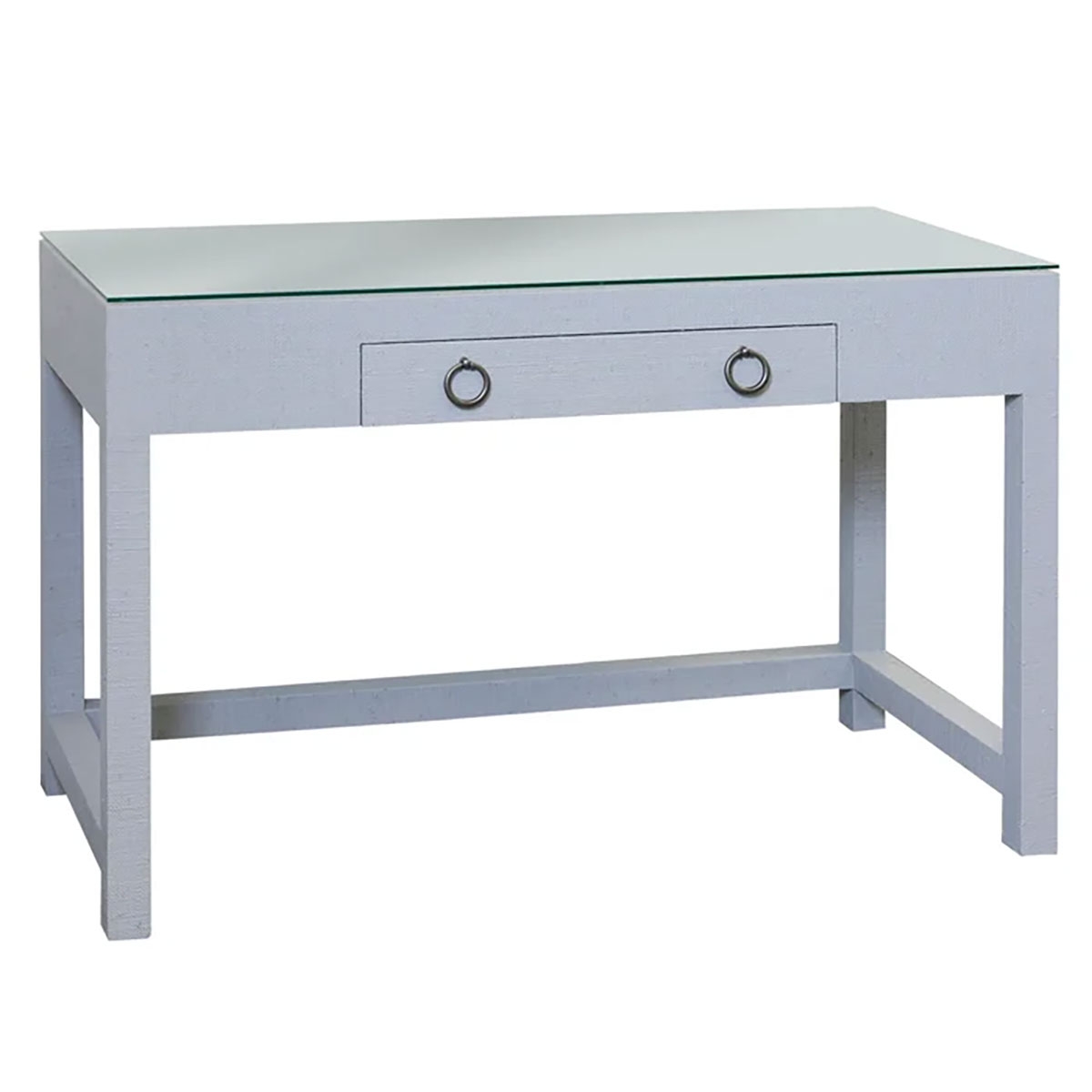Picture of SHADOW GRAY WOVEN RAFFIA DESK