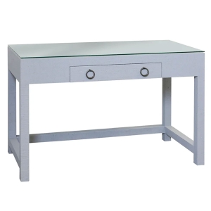 Picture of SHADOW GRAY WOVEN RAFFIA DESK