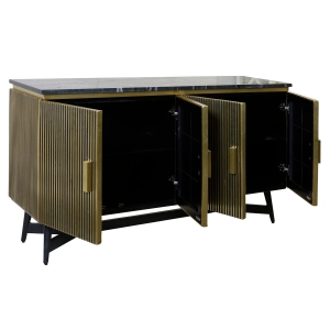 Picture of BLACK & GOLD MARBLE TOP SIDEBOARD