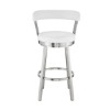 Picture of BRYANT FAUX WHITE LEATHER & STEEL BAR STOOL