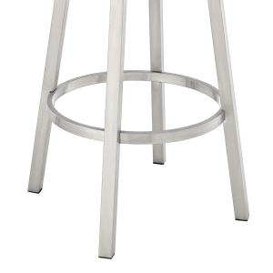 Picture of BRYANT BLUE LEATHER & STEEL BAR STOOL