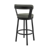 Picture of BRYANT FAUX GREY LEATHER & BLACK STEEL COUNTER STOOL
