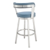 Picture of BRYANT BLUE LEATHER & STEEL COUNTER STOOL