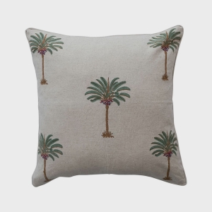 Picture of 24" PALM LINEN BLOCK PILLOW