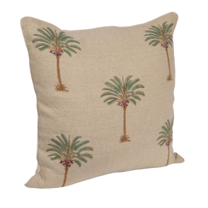 Picture of 24" PALM LINEN BLOCK PILLOW