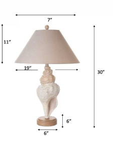 Picture of SEASHELL BASE COASTAL LAMP