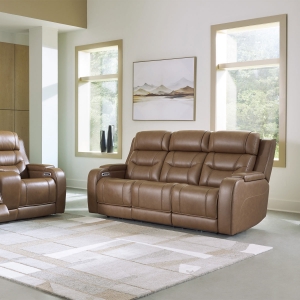 Picture of KNIGHTINGTON SOFA W/ AUDIO IN CARAMEL