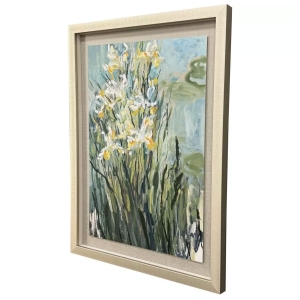 Picture of WHITE IRIS FRAMED ART
