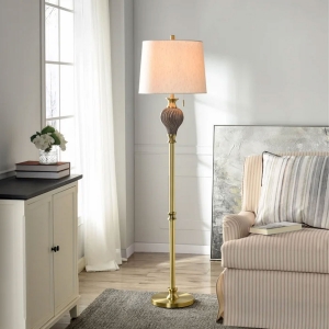 Picture of SOOT GOLD POLY FLOOR LAMP