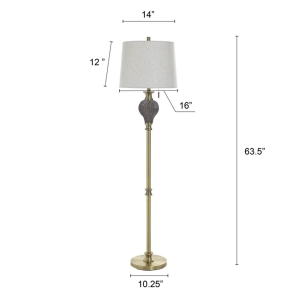 Picture of SOOT GOLD POLY FLOOR LAMP