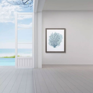 Picture of AQUA CORAL ON WHITE II