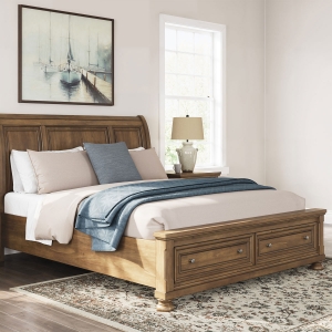 Picture of KENLEY HONEY KING SLEIGH BED W/ STORAGE