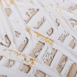 Picture of PALM LEAVES IN WHT OIL CANVAS