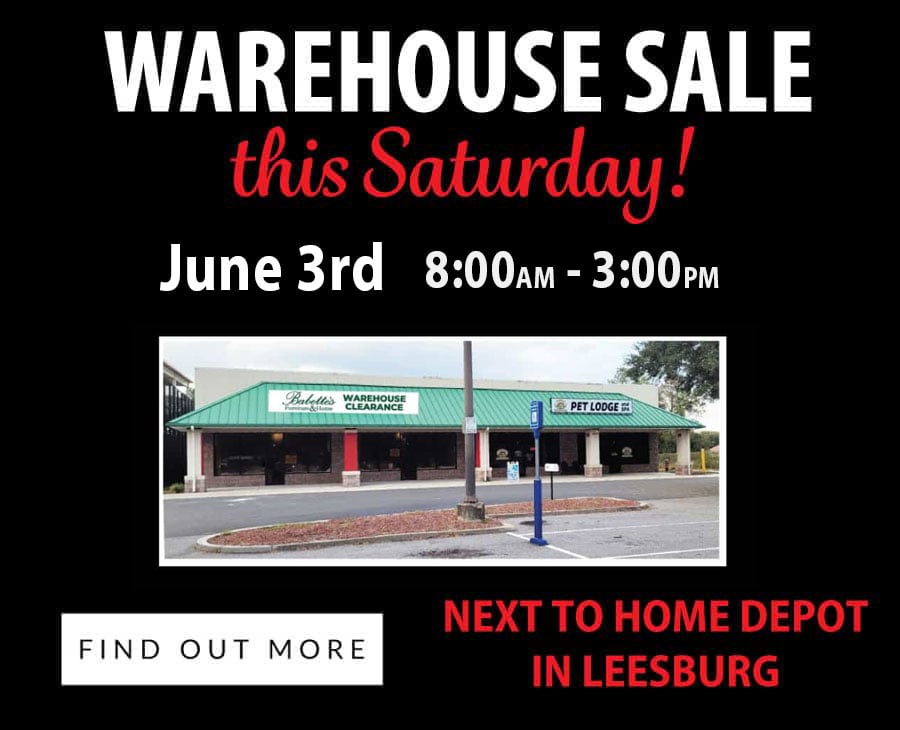 Warehouse Sale Sat. June 3rd